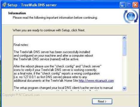 TreeWalk ile DNS Sunucu Calistirma